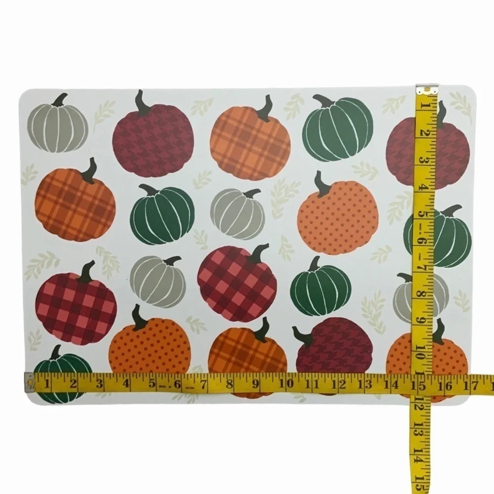 Autumn Placemats Seasonal Harvest Halloween Fall Set of 4 Pieces 12 X 17 in